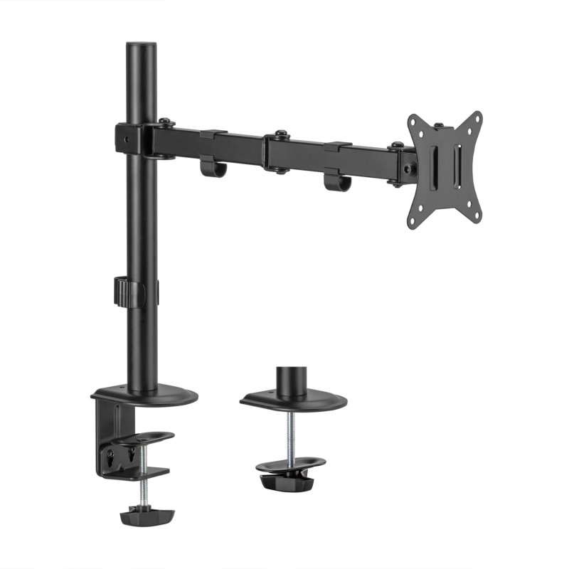 Soporte de Mesa ECO Giratorio e Inclinable para Monitor/TV 9Kg (3 Pivotes  1 Brazo) de 17-32  Negro