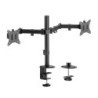 Soporte de Mesa ECO Giratorio e Inclinable para Monitor/TV 9Kg (3 Pivotes  2 Brazos) de 17-32  Negro