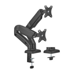 Soporte De Mesa Pro Contrapeso Giratorio E Inclinable Para Monitor/TV 9kg (3 Pivotes  2 Brazos) De 17-32  Negro