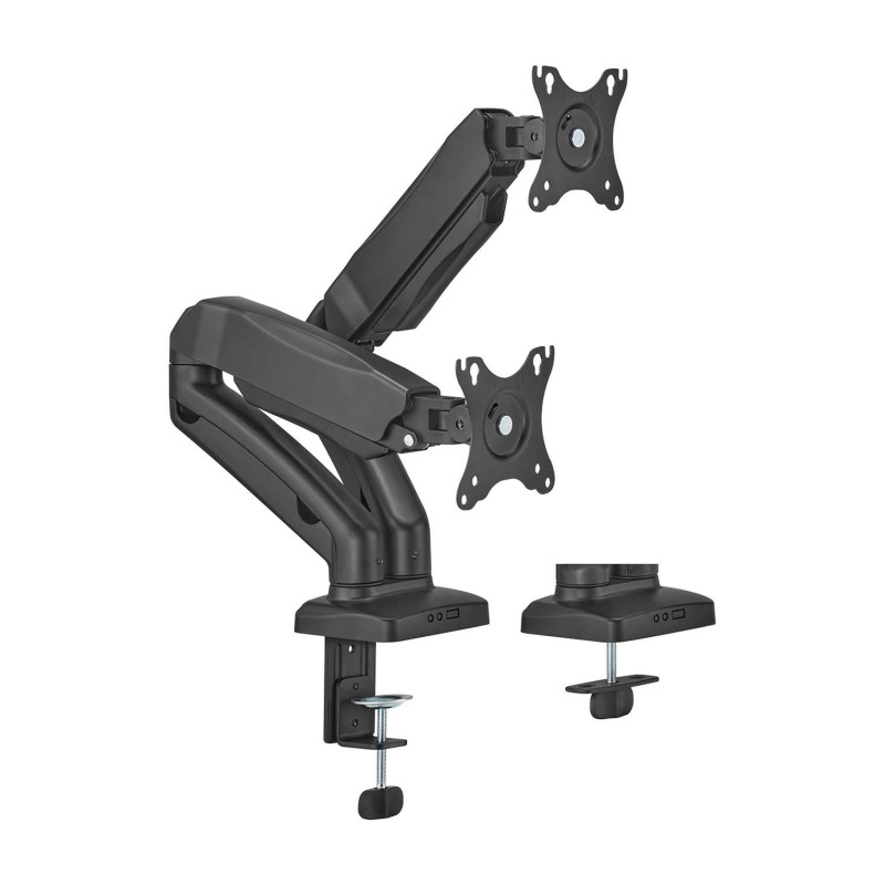 Soporte De Mesa Pro Contrapeso Giratorio E Inclinable Para Monitor/TV 9kg (3 Pivotes  2 Brazos) De 17-32  Negro