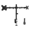 Soporte de mesa eco giratorio e inclinable para monitor/TV 10kg (3 Pivotes  2 Brazos) de 17-32  Negro
