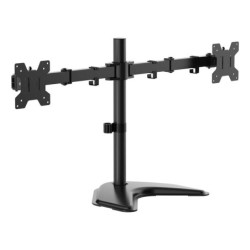 Soporte de mesa con peana eco giratorio e inclinable para monitor/TV 10kg (3 Pivotes  2 Brazos) de 17-32  Negro