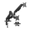 Soporte de Mesa Eco Contrapeso Giratorio e Inclinable para Monitor/TV 9KG (3 Pivotes  2 Brazos) de 17"-32"  Negro
