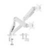 Soporte de Mesa Eco Contrapeso Giratorio e Inclinable para Monitor/TV 9kg (3 PIVOTES  2 BRAZOS) de 17-32  Blanco