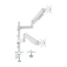 Soporte de Mesa Eco Contrapeso Giratorio e Inclinable para Monitor/TV 9kg (3 PIVOTES  2 BRAZOS) de 17-32  Blanco