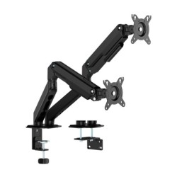 Soporte de Mesa Eco Contrapeso Giratorio e Inclinable para Monitor/TV 9kg (3 Pivotes  2 Brazos) de 17-32  Negro