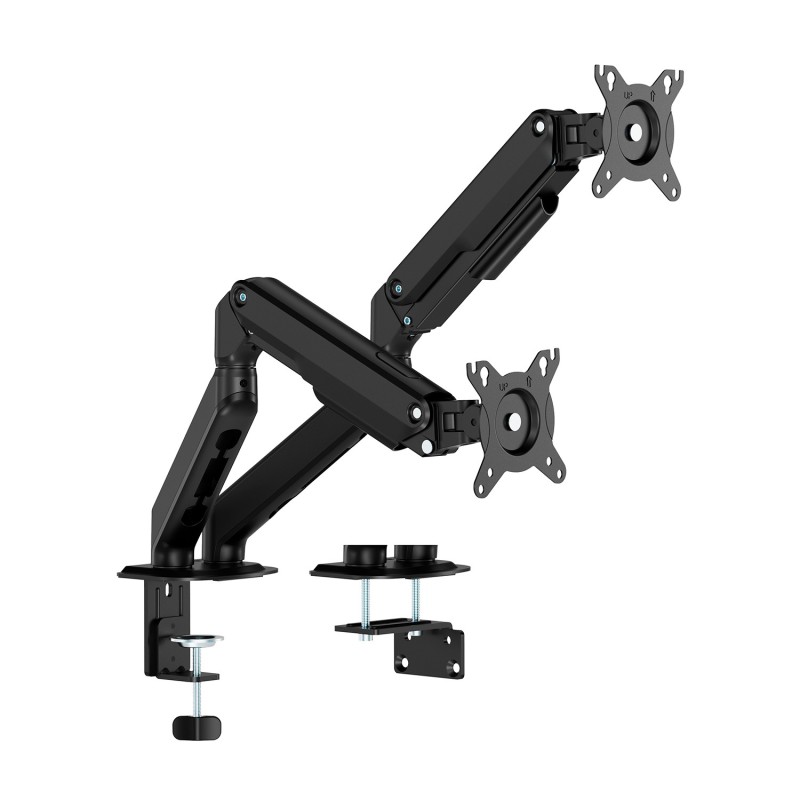 Soporte de Mesa Eco Contrapeso Giratorio e Inclinable para Monitor/TV 9kg (3 Pivotes  2 Brazos) de 17-32  Negro