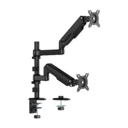 Soporte de Mesa Eco Contrapeso Giratorio e Inclinable Para Monitor/TV 9kg (3 Pivotes  2 Brazos) de 17-32"  Negro