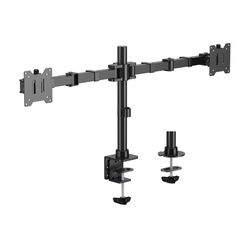 Soporte de Mesa Eco Giratorio e Inclinable para Monitor/TV 20kg (3 Pivotes  2 Brazos) de 17"-35"  Negro