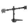 Soporte de Mesa Con Peana Eco Giratorio e Inclinable para Monitor/TV 20kg (3 Pivotes  2 Brazos) de 17"-35"  Negro