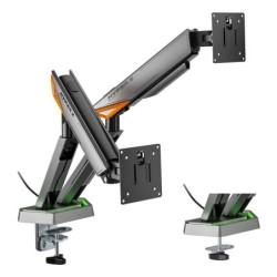 DT38TSRRGB-349 soporte para monitor 96 5 cm (38") Escritorio Negro  Blanco