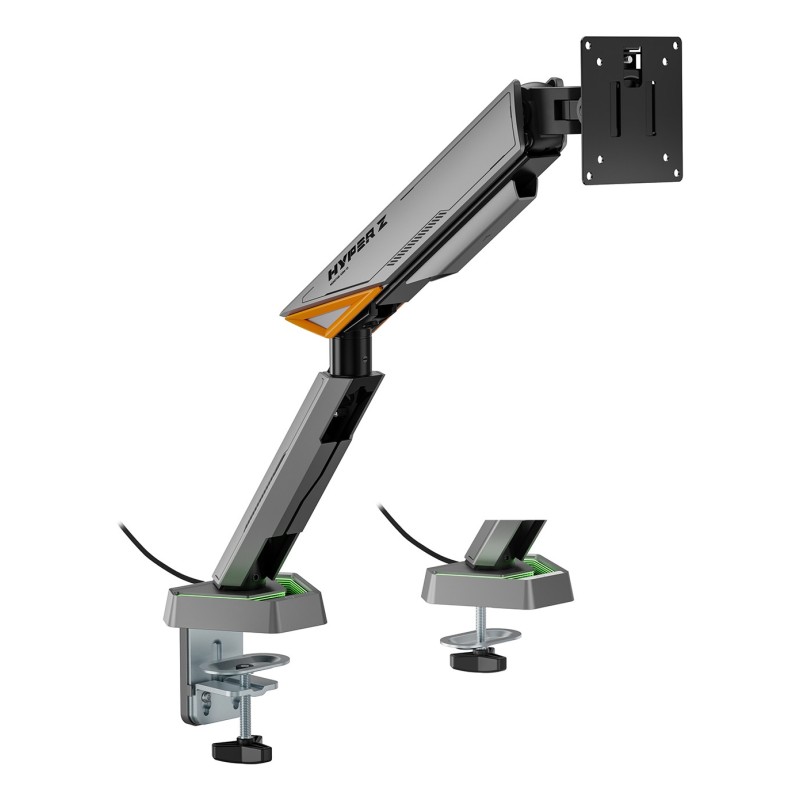 DT49TSRRGB-347 soporte para monitor 124 5 cm (49") Escritorio Negro  Gris