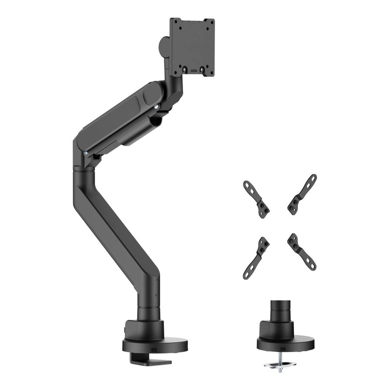 Soporte de mesa pro contrapeso giratorio e inclinable para monitor/TV 27kg (3 pivotes  1 brazo) de 24-57  Negro