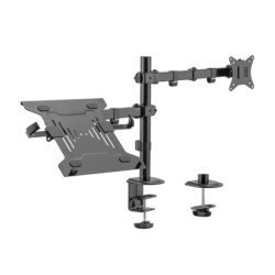 Soporte de Mesa Giratorio e Inclinable para Portatil y Monitor/TV 9Kg de 17-32  Negro