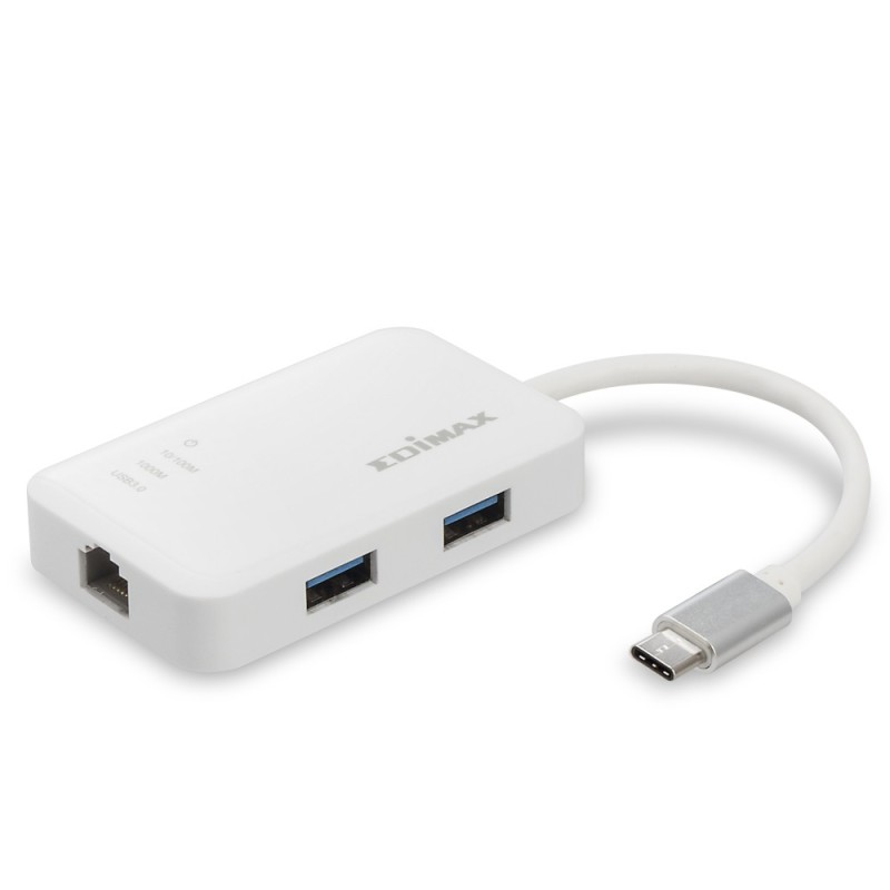 EU-4308 base para portátil y replicador de puertos USB 3.2 Gen 1 (3.1 Gen 1) Type-C Blanco