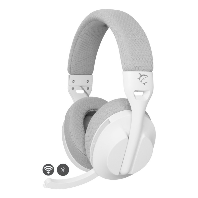 FALCON Auriculares Inalámbrico y alámbrico Diadema Juego USB Tipo C Bluetooth Blanco  Gris