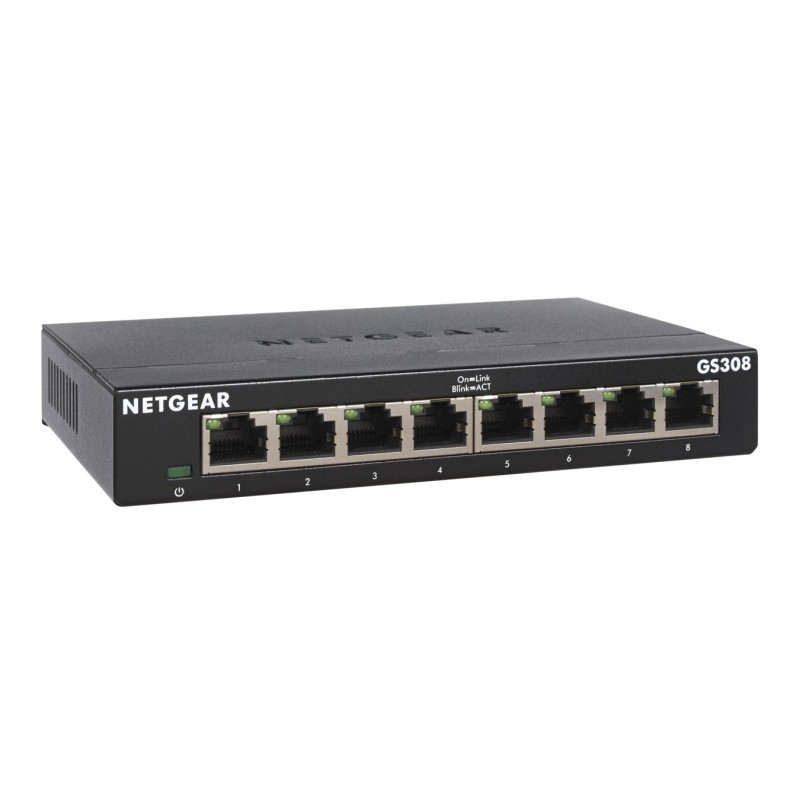 GS308-300PES switch No administrado L2 Gigabit Ethernet (10/100/1000) Negro