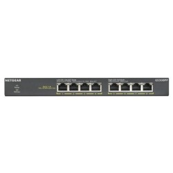 GS308PP No administrado Gigabit Ethernet (10/100/1000) Energía sobre Ethernet (PoE) Negro