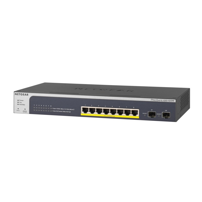 GS510TPP Gestionado L2/L3/L4 Gigabit Ethernet (10/100/1000) Energía sobre Ethernet (PoE) Negro