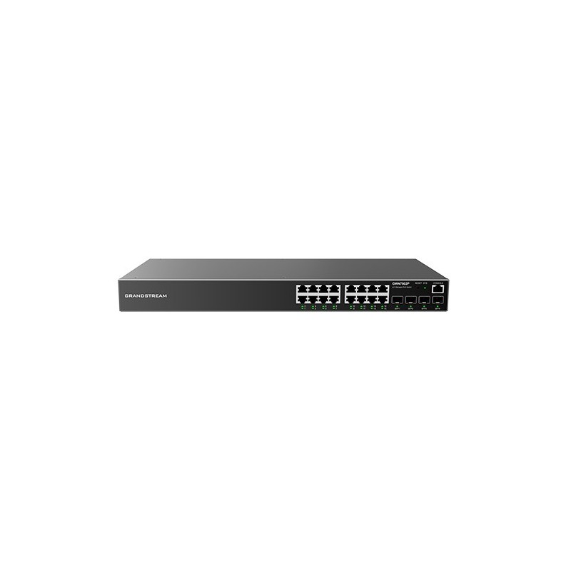 GWN7802P switch Gestionado L2+ Gigabit Ethernet (10/100/1000) Energía sobre Ethernet (PoE) 2U Negro