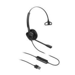 HT301-U auricular y casco Auriculares Alámbrico Diadema Oficina/Centro de llamadas USB tipo A Negro