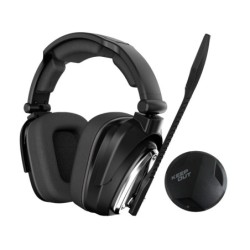 HXAIR auricular y casco Auriculares Inalámbrico Diadema Juego Negro  Plata