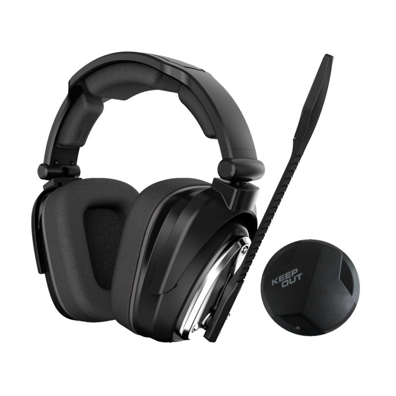 HXAIR auricular y casco Auriculares Inalámbrico Diadema Juego Negro  Plata