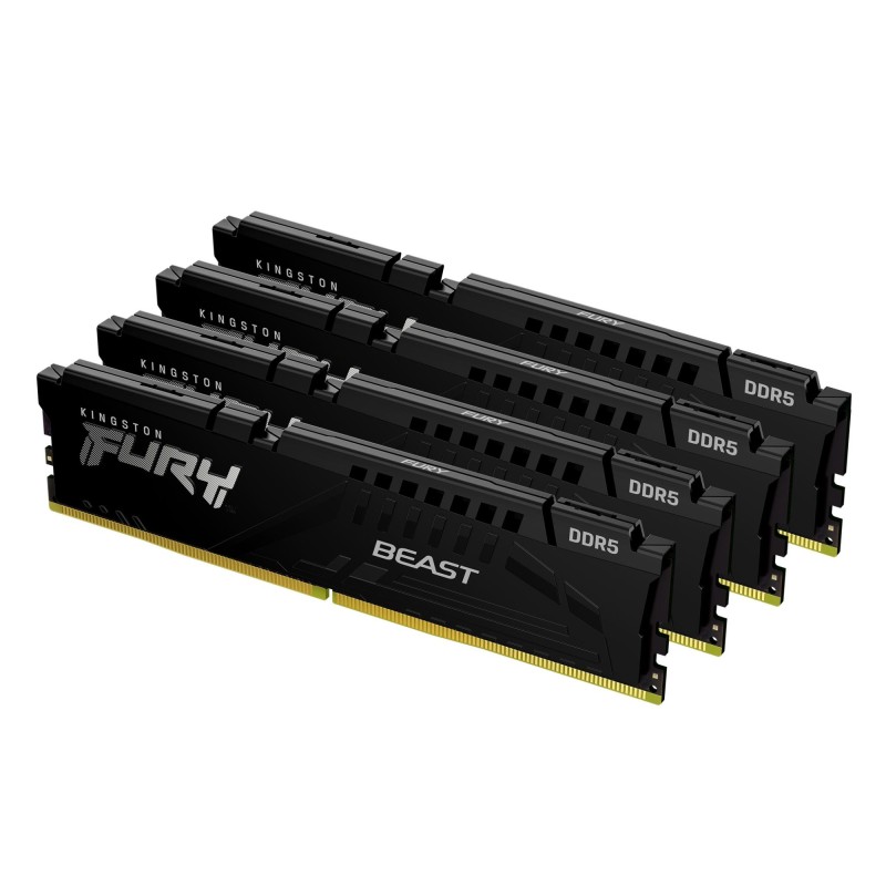 FURY Beast 64GB 6000MT/s DDR5 CL40 DIMM (Kit de 4) Black XMP