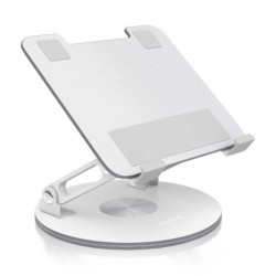 Soporte de Sobremesa Giratorio Ajustable Para Portatil / Tablet 7-13  Plata