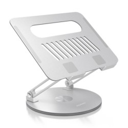 Soporte de Sobremesa XL Giratorio Ajustable para Portátil / Tablet 10-17  Plata