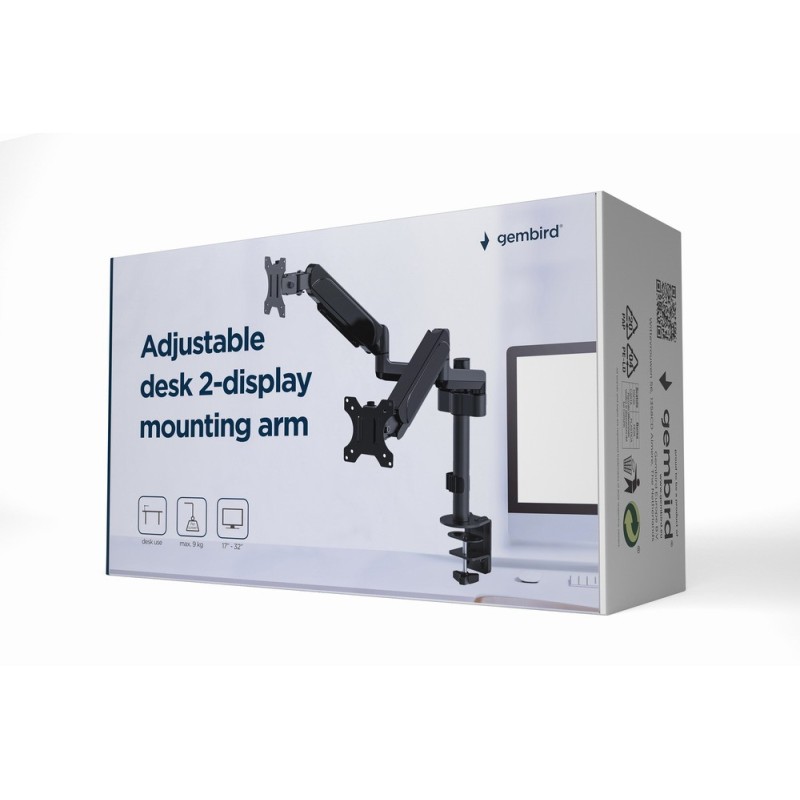 MA-DA2P-01 soporte para monitor 81 3 cm (32") Escritorio Negro
