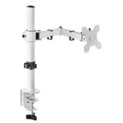 MARM1 Blanco  Soporte de Monitor de Brazo para Pantallas Hasta 32”  Articulado y Regulable en Altura  Estructura Robusta  Com