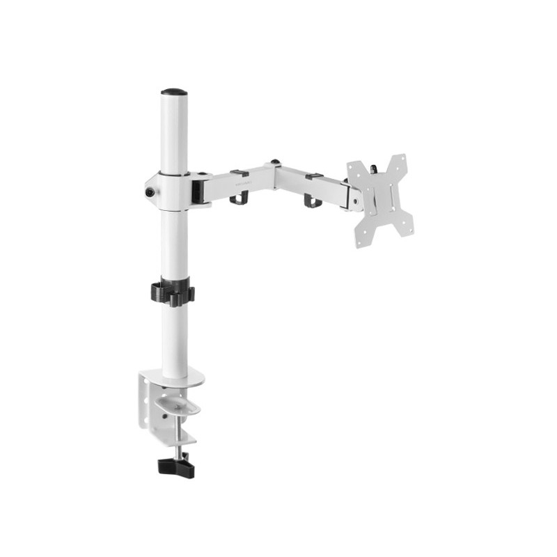 MARM1 Blanco  Soporte de Monitor de Brazo para Pantallas Hasta 32”  Articulado y Regulable en Altura  Estructura Robusta  Com