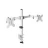 MARM2 Blanco  Soporte de Monitor Dual de Brazo para Pantallas Hasta 27”  Articulado y Regulable en Altura  Estructura Robusta