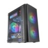 MC300 Negro  Caja PC Micro ATX  Cristal Templado  Frontal MESH  3xVentilador FRGB
