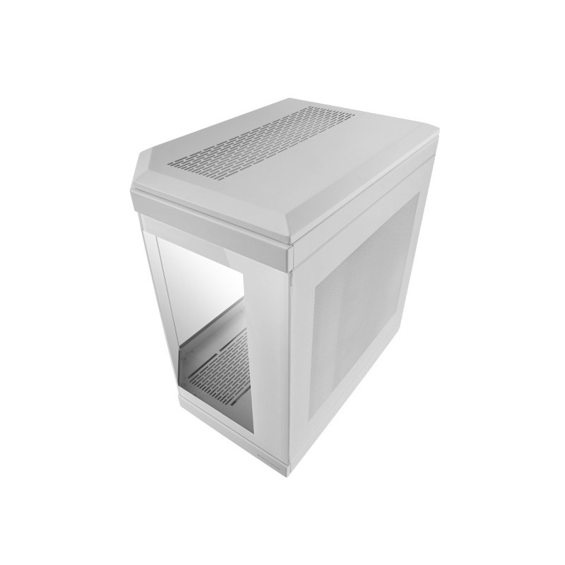 MC-3T  Caja Gaming Custom ATX  Triple Ventana Cristal Templado Continuo  Soporte Refrigeración Líquida Completo  Cámara Dual 
