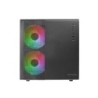 MC-400 Negro  Caja Gaming Compacta Micro-ATX  Ventana Lateral Completa Cristal Templado  3x Ventiladores FRGB 120mm  Panel La