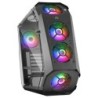 MC51  Caja PC Gaming ATX  Doble Cristal Templado  5x Ventilador RGB 12cm  Negro