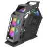 MC61  Caja PC Gaming Compacta Micro-ATX  4 Ventiladores 12cm  ARGB Chroma  Doble Ventana Cristal Templado  Negro