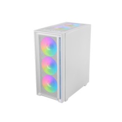 MC-AIR  Caja Gaming ATX  4x Ventiladores FRGB Rainbow 120mm  Panel Frontal Mesh  Ventana Lateral Completa Cristal Templado  S