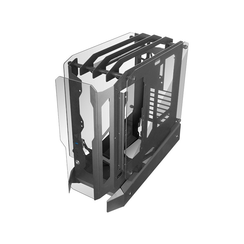 MC-EDGE  Caja Gaming ATX  Diseño Open Air  Triple Panel Cristal Templado  Semitorre PC Soporte Refrigeración Líquida Hasta 24