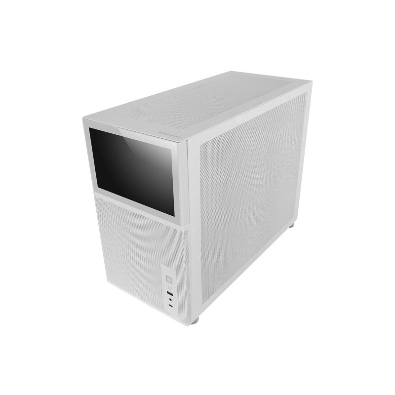 MC-LCD  Caja PC Compacta Micro-ATX  Pantalla LCD IPS 8"  Rejilla Mesh Lateral  Superior y Frontal  Ventana Lateral Cristal Te