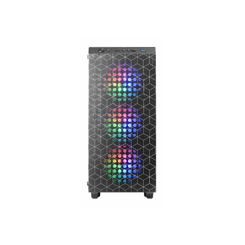 MC-MAG  Caja Gaming ATX  Ventana Lateral Completa Cristal Templado  Doble Rejilla Magnética Antipolvo Frontal + Superior  3x 