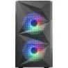 MC-ME  Caja Gaming Compacta MicroATX  Ventana Lateral Completa Cristal Templado  Diseño Frontal Total-Mesh Geométrico  2X Ven