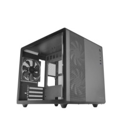 MC-MPRO Negro  Caja Profesional Compacta Micro-ATX  Ventana Lateral Completa Cristal Templado  3x Ventiladores 120mm  Panel L