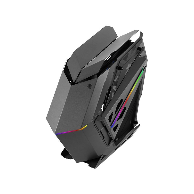 MC-TITAN  Caja Gaming RGB XXL ATX  Doble Tira LED e Iluminación Frontal ARGB  Hub Iluminación + Mando a Distancia  Compatible