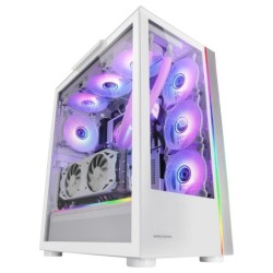 MC-ULTRA  Torre Gaming Custom XXL E-ATX  Doble Tira LED ARGB  Doble Ventana Cristal Templado  Estructura Cámara Dual Vertical