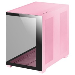 MCV4 Rosa  Torre Gaming Custom XXL E-ATX  Ventana Cristal Templado Lateral y Frontal Sin Marco  Estructura Modular Doble Cáma