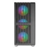 MC-VAULT  Caja Gaming ATX  4x Ventiladores ARGB 120mm  Panel Frontal Mesh con Diseño Vertical  Ventana Lateral Cristal Templa