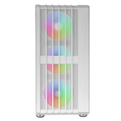 MC-VAULT  Caja Gaming ATX  4x Ventiladores ARGB 120mm  Panel Frontal Mesh con Diseño Vertical  Ventana Lateral Cristal Templa